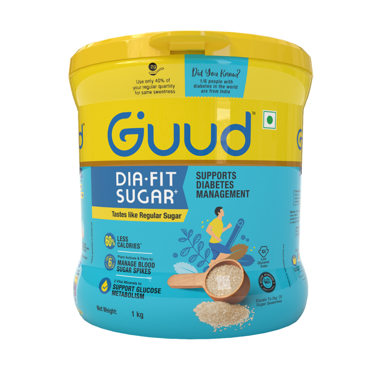 Guud DiaFit Natural Sugar 1 kg Best Natural Sugar for Diabetics
